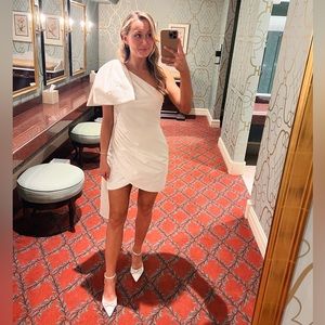 Sachin & Babi Pippa One-Shoulder Pearl-Embellished Mini Dress